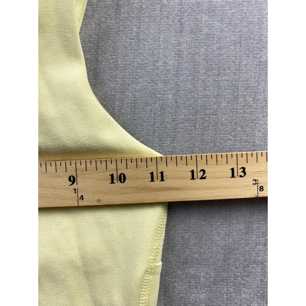 All In Motion Girls Butter Yellow V-Neck Active Tank Top Shelf Bra Size S 6/7 - Picture 2 of 5